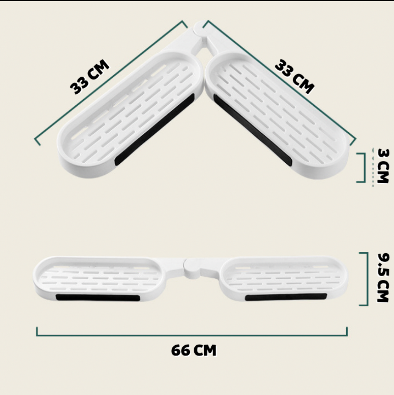 REPISA GIRATORIA ADHESIVA PARA BAÑO (3 UNIDADES)